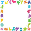 Cartoon  Letters card ,sample text here