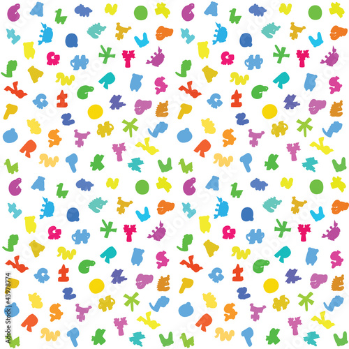 Vector: Colorful alphabet background for children Colorful alphabet background for children