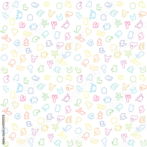 Vector: Colourful alphabet background for children Colourful alphabet background for children