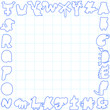 Cartoon alphabet card ，sample text for you