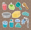 cartoon Bathroom Equipment  stickers