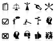 life decisions icons set
