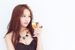 Woman with Glass Of  Wine