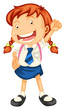 a girl going to school
