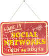 vintage social networks sign