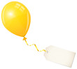 Flying Yellow Balloon & Beige Label
