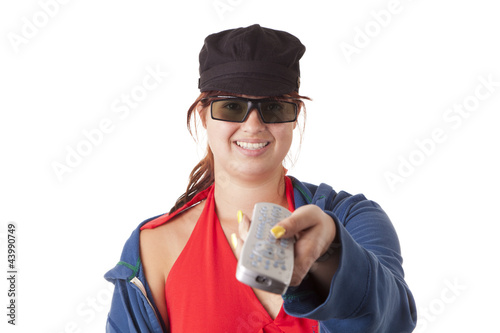 Photo: Girl with remote control Girl with remote control