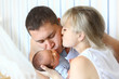 Photo: Happy parents and newborn Happy parents and newborn