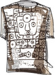 Grunge inca tee. Vector illustration