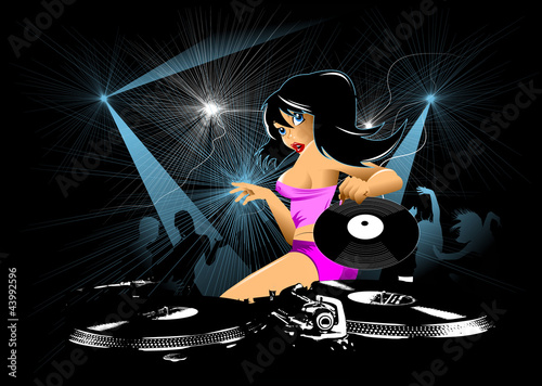 Vektor: best disco in a black style best disco in a black style