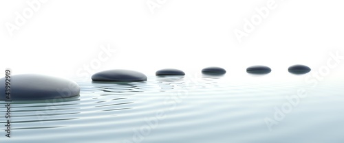 Photo: Zen path of stones in widescreen Zen path of stones in widescreen