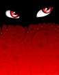 Red Bloody Eyes Halloween Poster-Vector