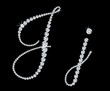 Diamond alphabetic uppercase and lowercase letters of "J"