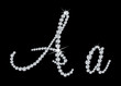 Diamond alphabetic uppercase and lowercase letters of "A"
