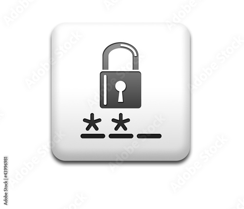 Illustration: Boton cuadrado blanco simbolo login Boton cuadrado blanco simbolo login
