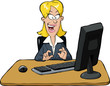 Woman at computer