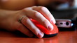 Video: hand of the girl and a computer mouse. hand of the girl and a computer mouse.