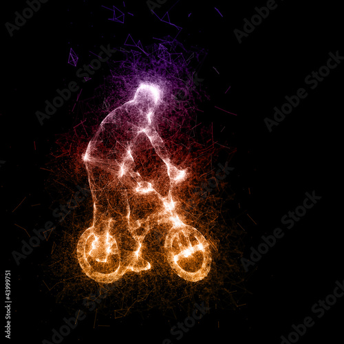 Illustration: Digital BMX- fire Digital BMX- fire