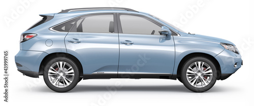 Illustration: Blue SUV CAR side view Blue SUV CAR side view