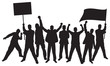 lots of furious people protesting