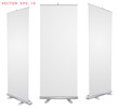 Vector blank roll up banner display