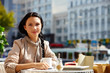 Girl in cafe