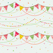 party pennant bunting. party seamless background