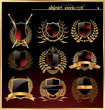 Shield and laurel wreath set