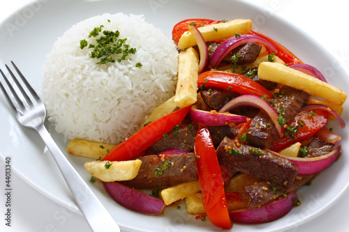 Photo: lomo saltado, peruvian cuisine lomo saltado, peruvian cuisine