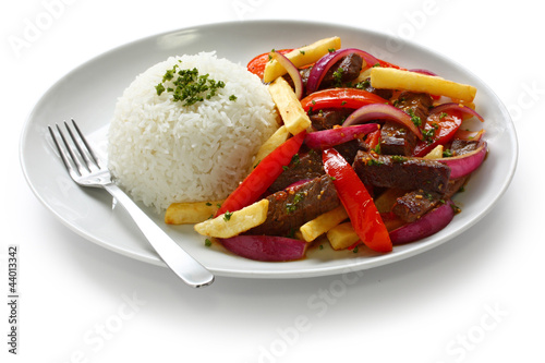 Photo: lomo saltado, peruvian cuisine lomo saltado, peruvian cuisine