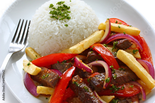 Photo: lomo saltado, peruvian cuisine lomo saltado, peruvian cuisine