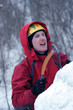 Ice climbing.