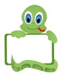 Illustration: Snake with the plate with a place for the text Snake with the plate with a place for the text