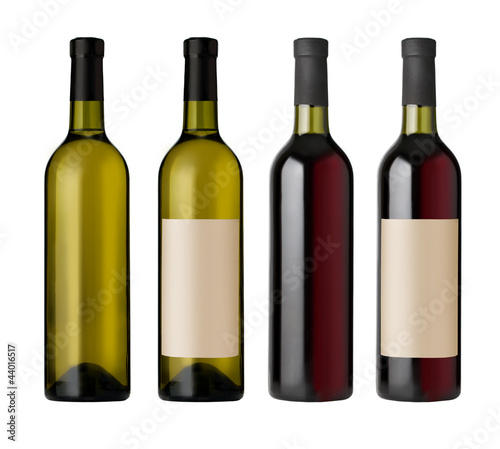 Illustration: two labels bottles two labels bottles