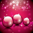 Pink christmas baubles