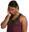 Black Woman Holding Head