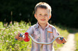 Little boy in the striped shirt