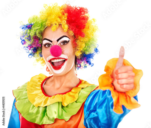 Foto: Portrait of clown. Portrait of clown.