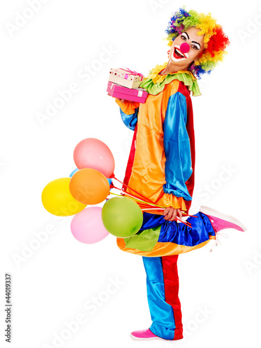 Photo: Portrait of clown. Portrait of clown.
