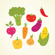 Vector: Cute vegetable Cute vegetable