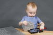 Foto: child repairing open hard drive child repairing open hard drive