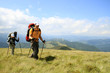Hiking in the mountains.