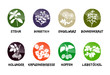 Gewürze Buttons Vektor