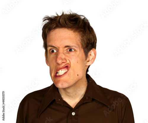 Photo: Man Pulling a Strang Face Man Pulling a Strang Face