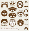 Vector: Vector Set: Mustache Vintage Label Collection Vector Set: Mustache Vintage Label Collection