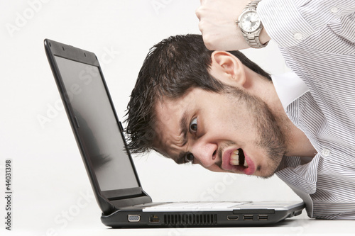Photo: Extremely angry businessman Extremely angry businessman