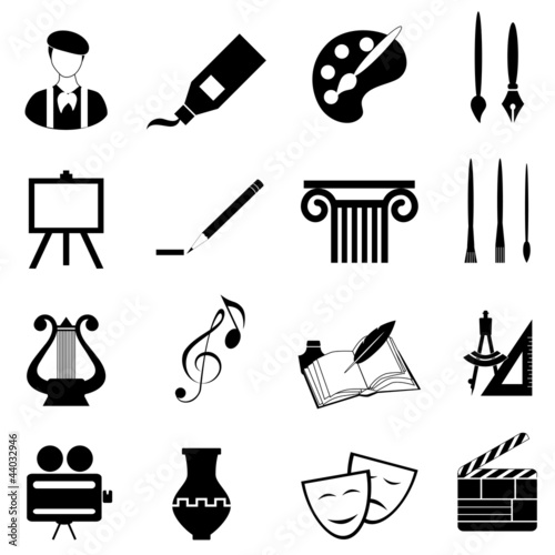 Vector: Arts icon set Arts icon set