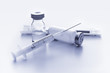Medical ampoules and syringe