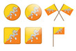 set of badges with flag of Bhutan vector illustration