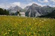 Photo: Chapelle de montagne dans un alpage fleuri Chapelle de montagne dans un alpage fleuri